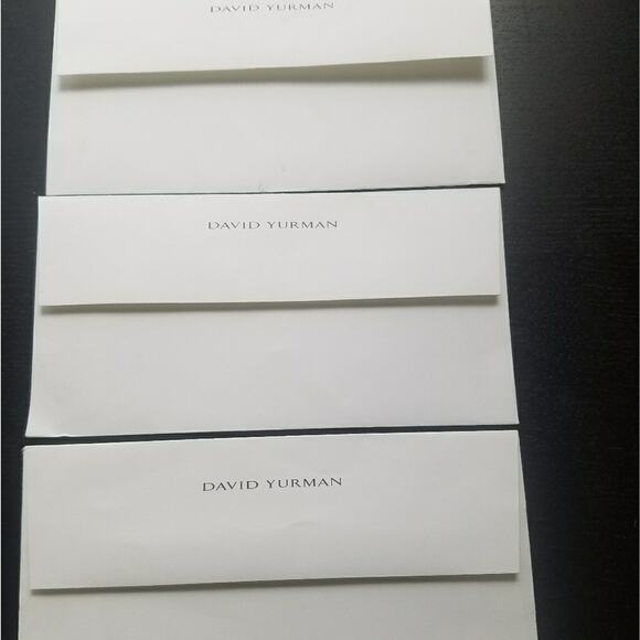 David Yurman Regular Paper Envelops, bundle of 3 - Picture 1 of 4